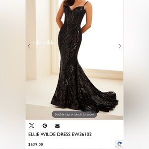 Ellie Wilde Elegant Black Sequin Dress